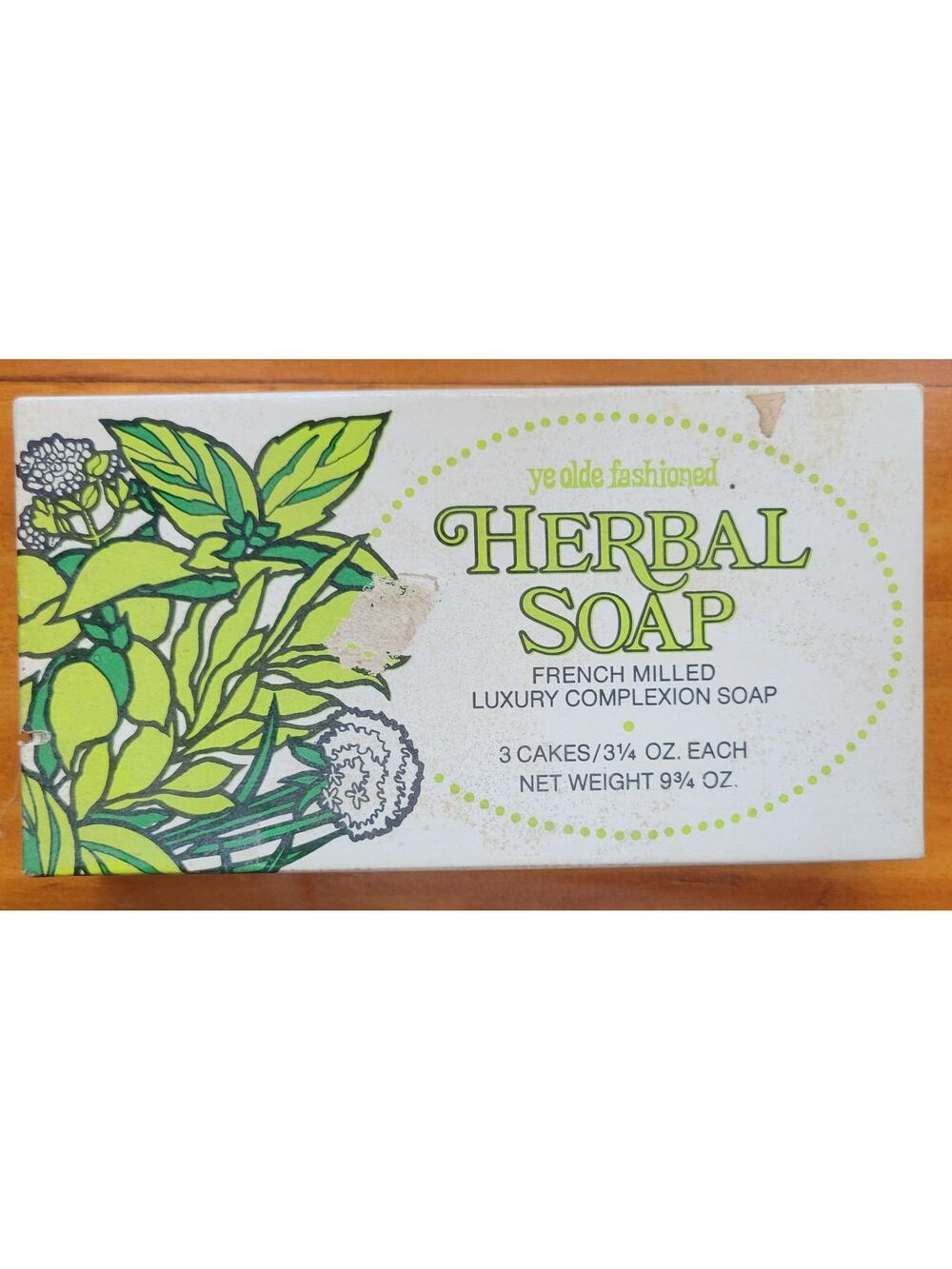 VTG Ye Olde Fashioned Herbal Soap French Milled 3 Cakes 1970s Rare Unused USA